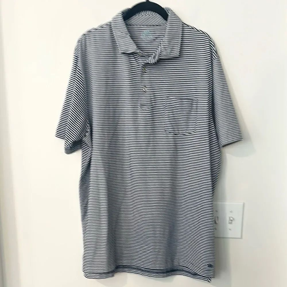 Peter Millar Seaside Wash Short Sleeve Polo Shirt L